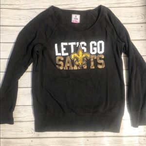 PINK-Saints sweatshirt-size large